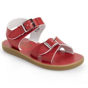 Footmates Tide Red Leather Sandals Sz 2